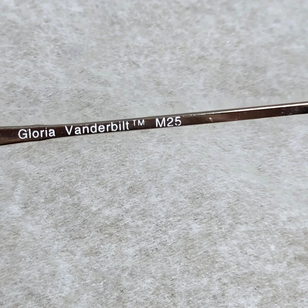 Gloria Vanderbilt M25 Gold Purple Oval Eyeglasses Frames Zyloware 123mm Vintage‎